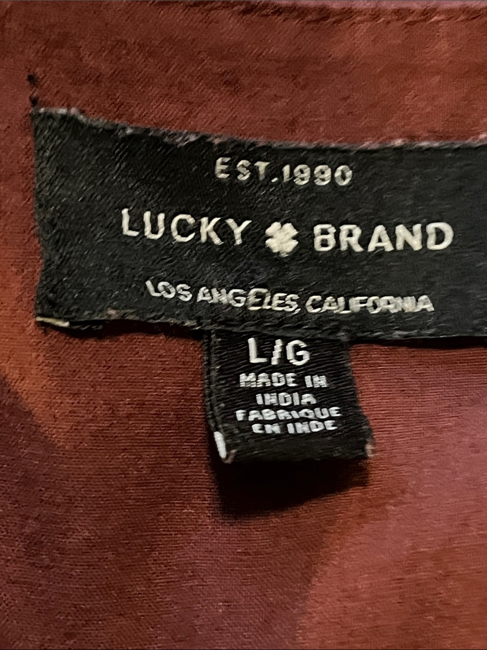 Lucky Brand Embroidered Peasant Blouse - Rust - Picture 4 of 8